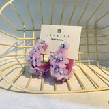 HANDMADE PEARL FLOWER C SHAPED EARRINGS_CWMM6275