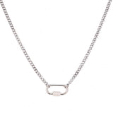 BASIC LOOSE CHAIN HEART ROUND NECKLACE_CWMM5711