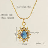 STAINLESS STEEL ZIRCON HEART PENDANT NECKLACE_CWAJE0682