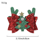CHRISTMAS ANTLER BOW CLIP FOR KIDS PARTY_CWAHA6692
