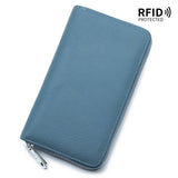Genuine Leather Zipper Multifunctional Long Wallet_Cwab3741