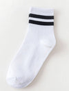 2 STRIPE COTTON MID SOCKS FOR WOMEN WHOLESALE_CWMS070