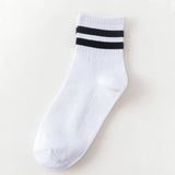 2 STRIPE COTTON MID SOCKS FOR WOMEN WHOLESALE_CWMS070