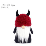 HALLOWEEN FACELESS PUMPKIN GNOME PARTY ORNAMENT_CWMM9864