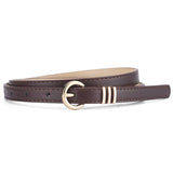 Vintage Leather Skinny Womens Belt