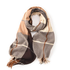 DOPAMINE COLOR MATCHING CASHMERE SCARF WARM_CWASC0220