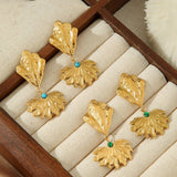 HOLLOW EARRINGS BUTTERFLY LEAF TEMPERAMENT EARRINGS_CWMM3660