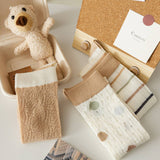 RETRO COLOR BLOCKED BREATHABLE MID CALF SOCKS_CWMS0648