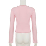 V-Neck Base Spice Slim Sexy Long Sleeve T-Shirt