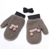 Winter Warm Knitted Rabbit Fur Gloves For Women_Cwag0263