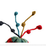 COLORFUL BALL EARFLAP LACE UP TASSEL KNITTED HAT_CWAH2061