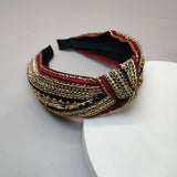 BRAIDED WIDE BAND NON SLIP BOHEMIAN HEADBAND_CWAHA2603