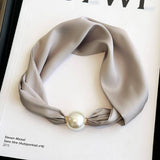 Pearl Magnetic Skinny Silk Neck Scarf_Cwasc03930