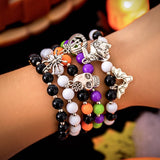 NEW SKULL PUMPKIN COLOR BRACELET SET_CWAJE1486