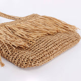 NEW FASHION TASSEL PAPER ROPE BRAIDED BAG_CWAB4699