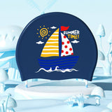 KIDS SWIM CAP CARTOON CUTE WATERPROOF SILICONE HAT_CWMM6723