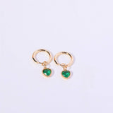 FASHION HEART ZODIAC BIRTHSTONE EARRINGS LUXURY_CWAJE5093