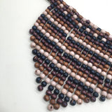 HANDMADE BEADED TASSEL WOOD BEAD NECKLACE_CWMM4966