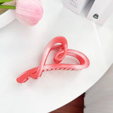 GRADIENT HEART HAIR CLAW SWEET PONYTAIL SHARK CLIP_CWAHA1585