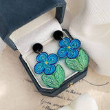 RETRO PERSONALIZED COLORFUL FLOWER EARRINGS_CWAJE1622