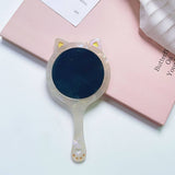 ACETATE CAT SHAPED PORTABLE MAKEUP MIRROR_CWMM6394