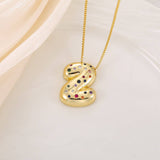 CREATIVE GLOSSY COLORFUL LETTER PENDANT NECKLACE_CWMM5877