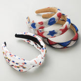 NEW AMERICAN FLAG FULL DIAMOND HEADBAND_CWAHA1260