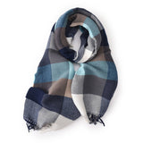 CRINKLE PLAID WINTER SCARF UNISEX SOFT WRAP_CWASC0195