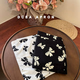 Vest Black And White Bow Print H-Shaped Apron_Cwmm5825
