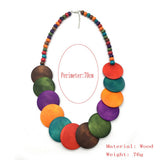 HANDMADE LARGE ROUND WOODEN BEAD LONG NECKLACE_CWMM4559