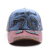 Vintage Washed Distressed Number Cap Outdoor Hat_Cwah1264
