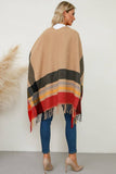 Cwoco0949_Shawl Scarf Faux Cashmere Knitted Cape Coat