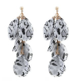 HANDMADE HEART PRINT TASSEL EARRINGS LONG CHIC_CWMM6192