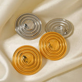 SIMPLE AND STYLISH 18K GOLD SPIRAL EARRINGS_CWASC1661