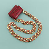 LARGE RESIN ACRYLIC BAG CHAIN WIDE SHOULDER STRAP_CWMM5097