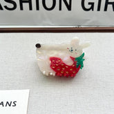 FRUIT SERIES ACETATE HAIR CLIPS WITH SHARK DESIGN_CWAHA5714