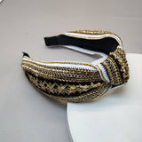 BRAIDED WIDE BAND NON SLIP BOHEMIAN HEADBAND_CWAHA2603