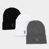 LETTER EMBROIDERY CIRCULAR HIP HOP KNITTED HAT_CWAH2088