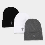 LETTER EMBROIDERY CIRCULAR HIP HOP KNITTED HAT_CWAH2088