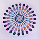 ROUND MICROFIBER TASSEL BEACH TOWEL BLANKET_CWMM7602