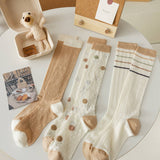 RETRO COLOR BLOCKED BREATHABLE MID CALF SOCKS_CWMS0648