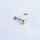 FASHION TITANIUM TONGUE STUD WITH GLITTER DESIGN_CWMM9594