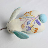 HAND EMBROIDERED FLOWER FRUIT BUNNY PLUSH CHARM_CWMM6007