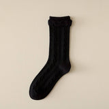 RUFFLE SPIRAL TEXTURE CREW SOCKS FOR WOMENS_CWMS1407