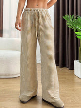 Striped Loose Wide-Leg Long Pants