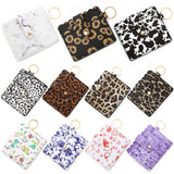 PU LEATHER CARD HOLDER WITH KEYCHAIN ID SLOT_CWAB4938