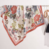 FLORAL PATTERN LARGE SQUARE SILK FEELING SCARF_CWASC0239