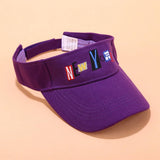 EMBROIDERED LETTER VISOR HAT SUMMER SUNSHADE CAP_CWAH3284