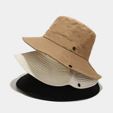 SOLID WIDE BRIM OUTDOOR SUN HAT FOR SUMMER_CWAH3794