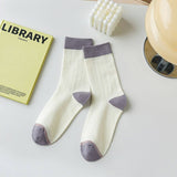 Versatile Color-Block Striped Women'S Socks_Cwms0912